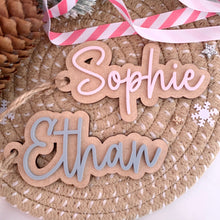 Load image into Gallery viewer, Personalised Acrylic Name Christmas Tag, stocking, Gift