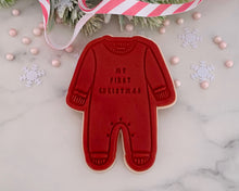 Load image into Gallery viewer, First Christmas Baby Onesie Fondant Stamp & Cookie Cutter