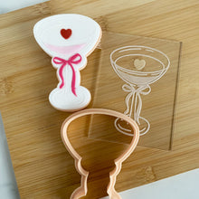 Load image into Gallery viewer, Martini Glass Fondant Embosser & Cutter