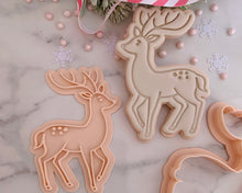 Load image into Gallery viewer, Reindeer Fondant Stamp & Cookie Cutter