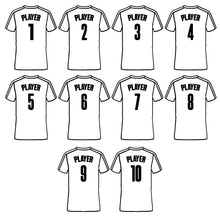 Load image into Gallery viewer, Football Shirt Player 1-10 Fondant Cookie Stamp / Cutter - Made in the UK with Love from House of Toot Sweet - Just £6.50! Shop now at House of Toot Sweet