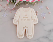 Load image into Gallery viewer, First Christmas Baby Onesie Fondant Stamp & Cookie Cutter