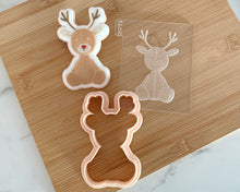 Load image into Gallery viewer, Reindeer Teddy Fondant Embosser and Cutter