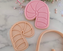 Load image into Gallery viewer, Candy Cane Christmas Fondant Stamp & Cookie Cutter