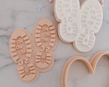 Load image into Gallery viewer, Santas Footprints Christmas Fondant Stamp & Cookie Cutter