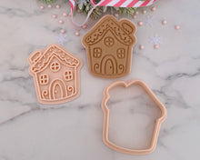Load image into Gallery viewer, Gingerbread House Christmas Fondant Stamp & Cookie Cutter