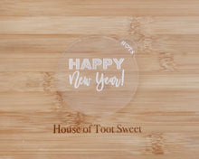 Load image into Gallery viewer, Bold Happy New Year Fondant Cookie Embosser - Made in the UK with Love from House of Toot Sweet - Just £6.50! Shop now at House of Toot Sweet