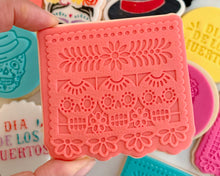 Load image into Gallery viewer, Day Of The Dead Buntiing Fondant Cookie Embosser / Cutter