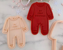 Load image into Gallery viewer, First Christmas Baby Onesie Fondant Stamp & Cookie Cutter