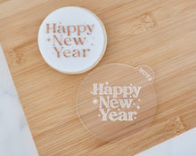 Load image into Gallery viewer, Retro Happy New Year Fondant Cookie Embosser - Made in the UK with Love from House of Toot Sweet - Just £6.50! Shop now at House of Toot Sweet