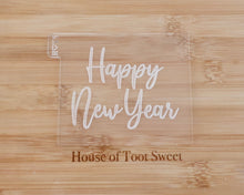 Load image into Gallery viewer, Happy New Year Cookie Cutter / Embosser - Made in the UK with Love from House of Toot Sweet - Just £6! Shop now at House of Toot Sweet