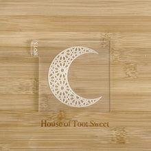 Load image into Gallery viewer, Decorative Crescent Moon Fondant Cookie Embosser/ Cutter