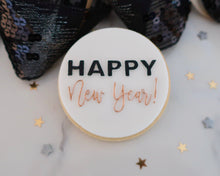 Load image into Gallery viewer, Bold Happy New Year Fondant Cookie Embosser - Made in the UK with Love from House of Toot Sweet - Just £6.50! Shop now at House of Toot Sweet
