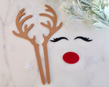 Load image into Gallery viewer, Rudolph Reindeer Antler Set Cake Topper - Made in the UK with Love from House of Toot Sweet - Just £10! Shop now at House of Toot Sweet