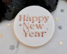 Load image into Gallery viewer, Retro Happy New Year Fondant Cookie Embosser - Made in the UK with Love from House of Toot Sweet - Just £6.50! Shop now at House of Toot Sweet