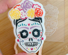 Load image into Gallery viewer, Female Sugar Skull Fondant Cookie Embosser / Cutter