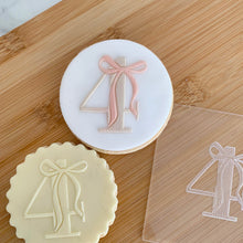 Load image into Gallery viewer, Number with Bow Fondant Cookie Embosser