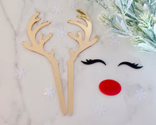 Load image into Gallery viewer, Rudolph Reindeer Antler Set Cake Topper - Made in the UK with Love from House of Toot Sweet - Just £10! Shop now at House of Toot Sweet