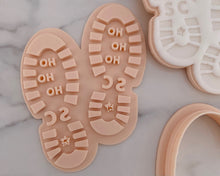 Load image into Gallery viewer, Santas Footprints Christmas Fondant Stamp & Cookie Cutter