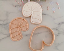 Load image into Gallery viewer, Candy Cane Christmas Fondant Stamp & Cookie Cutter