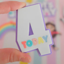 Load image into Gallery viewer, Gabby Personalised Name & Age Cake Topper