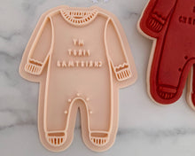 Load image into Gallery viewer, First Christmas Baby Onesie Fondant Stamp & Cookie Cutter