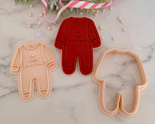 Load image into Gallery viewer, First Christmas Baby Onesie Fondant Stamp & Cookie Cutter