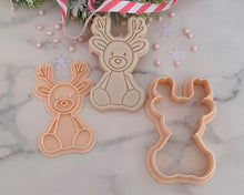 Load image into Gallery viewer, Reindeer Teddy Fondant Stamp & Cookie Cutter