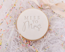 Load image into Gallery viewer, Miss To Mrs Fondant Cookie Stamp - Made in the UK with Love from House of Toot Sweet - Just £5! Shop now at House of Toot Sweet