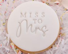 Load image into Gallery viewer, Miss To Mrs Fondant Cookie Stamp - Made in the UK with Love from House of Toot Sweet - Just £5! Shop now at House of Toot Sweet