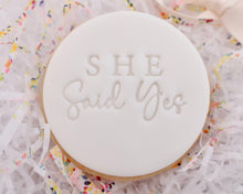 Load image into Gallery viewer, She Said Yes Fondant Cookie Stamp - Made in the UK with Love from House of Toot Sweet - Just £5! Shop now at House of Toot Sweet