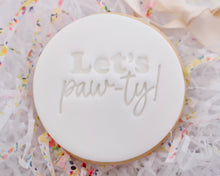 Load image into Gallery viewer, Let's Paw-ty! Fondant Cookie Stamp - Made in the UK with Love from House of Toot Sweet - Just £5! Shop now at House of Toot Sweet