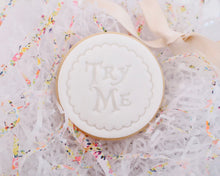 Load image into Gallery viewer, Try Me Fondant cookie Stamp - Made in the UK with Love from House of Toot Sweet - Just £5! Shop now at House of Toot Sweet