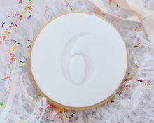 Load image into Gallery viewer, Classic Font Birthday Number Age 1-10 Fondant Cookie Stamp - Made in the UK with Love from House of Toot Sweet - Just £5! Shop now at House of Toot Sweet