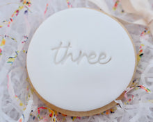 Load image into Gallery viewer, Handwritten Font Birthday Age 1-10 Fondant Cookie Stamp - Made in the UK with Love from House of Toot Sweet - Just £5! Shop now at House of Toot Sweet