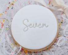 Load image into Gallery viewer, Handwritten Font Birthday Age 1-10 Fondant Cookie Stamp - Made in the UK with Love from House of Toot Sweet - Just £5! Shop now at House of Toot Sweet