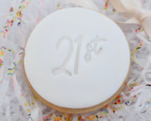 Load image into Gallery viewer, Handwritten Font Birthday Milestones Fondant Cookie Stamp - Made in the UK with Love from House of Toot Sweet - Just £5! Shop now at House of Toot Sweet