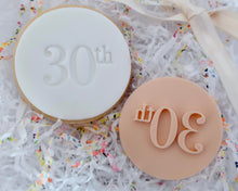 Load image into Gallery viewer, Classic Font Birthday Milestones Fondant Cookie Stamp - Made in the UK with Love from House of Toot Sweet - Just £5! Shop now at House of Toot Sweet