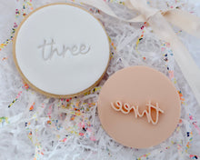 Load image into Gallery viewer, Handwritten Font Birthday Age 1-10 Fondant Cookie Stamp - Made in the UK with Love from House of Toot Sweet - Just £5! Shop now at House of Toot Sweet