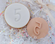 Load image into Gallery viewer, Handwritten Font Birthday Number Age 1-10 Fondant Cookie Stamp - Made in the UK with Love from House of Toot Sweet - Just £5! Shop now at House of Toot Sweet
