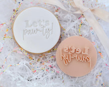 Load image into Gallery viewer, Let's Paw-ty! Fondant Cookie Stamp - Made in the UK with Love from House of Toot Sweet - Just £5! Shop now at House of Toot Sweet