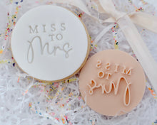 Load image into Gallery viewer, Miss To Mrs Fondant Cookie Stamp - Made in the UK with Love from House of Toot Sweet - Just £5! Shop now at House of Toot Sweet