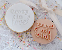 Load image into Gallery viewer, Crazy In Love Fondant Cookie Stamp - Made in the UK with Love from House of Toot Sweet - Just £5! Shop now at House of Toot Sweet