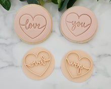 Load image into Gallery viewer, Love You Hearts Fondant Cookie Stamp - Made in the UK with Love from House of Toot Sweet - Just £5! Shop now at House of Toot Sweet