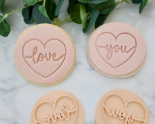 Load image into Gallery viewer, Love You Hearts Fondant Cookie Stamp - Made in the UK with Love from House of Toot Sweet - Just £5! Shop now at House of Toot Sweet