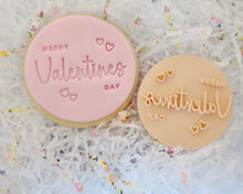 Load image into Gallery viewer, Happy Valentines Day Style 1 Fondant Cookie Stamp - Made in the UK with Love from House of Toot Sweet - Just £5! Shop now at House of Toot Sweet