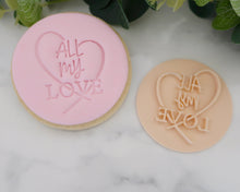 Load image into Gallery viewer, All My Love Fondant Cookie Stamp - Made in the UK with Love from House of Toot Sweet - Just £5! Shop now at House of Toot Sweet