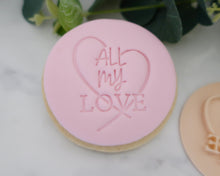 Load image into Gallery viewer, All My Love Fondant Cookie Stamp - Made in the UK with Love from House of Toot Sweet - Just £5! Shop now at House of Toot Sweet