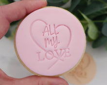 Load image into Gallery viewer, All My Love Fondant Cookie Stamp - Made in the UK with Love from House of Toot Sweet - Just £5! Shop now at House of Toot Sweet