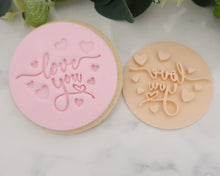 Load image into Gallery viewer, Love You Hearts Fondant Cookie Stamp - Made in the UK with Love from House of Toot Sweet - Just £5! Shop now at House of Toot Sweet